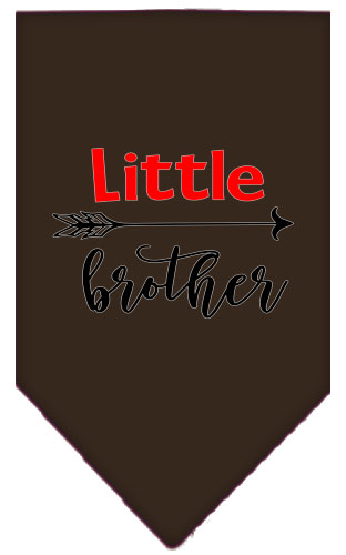 Little Brother Screen Print Bandana Cocoa Small